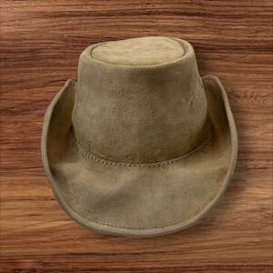 Walkabout‎ Hats Australian Outback Leather Cowboy Hat Small Western Tan